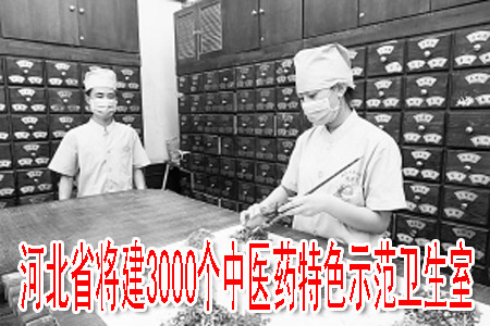 河北省將建3000個(gè)中醫(yī)藥特色示范衛(wèi)生室
